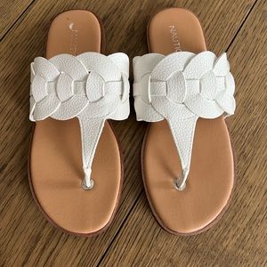 White Nautical Sandles - Size 6.5
